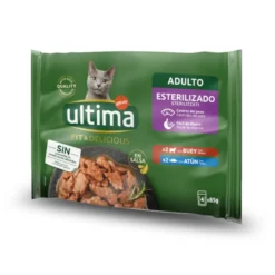 Ultima Fit Delicious Boi e atum saquetas em molho para gatos