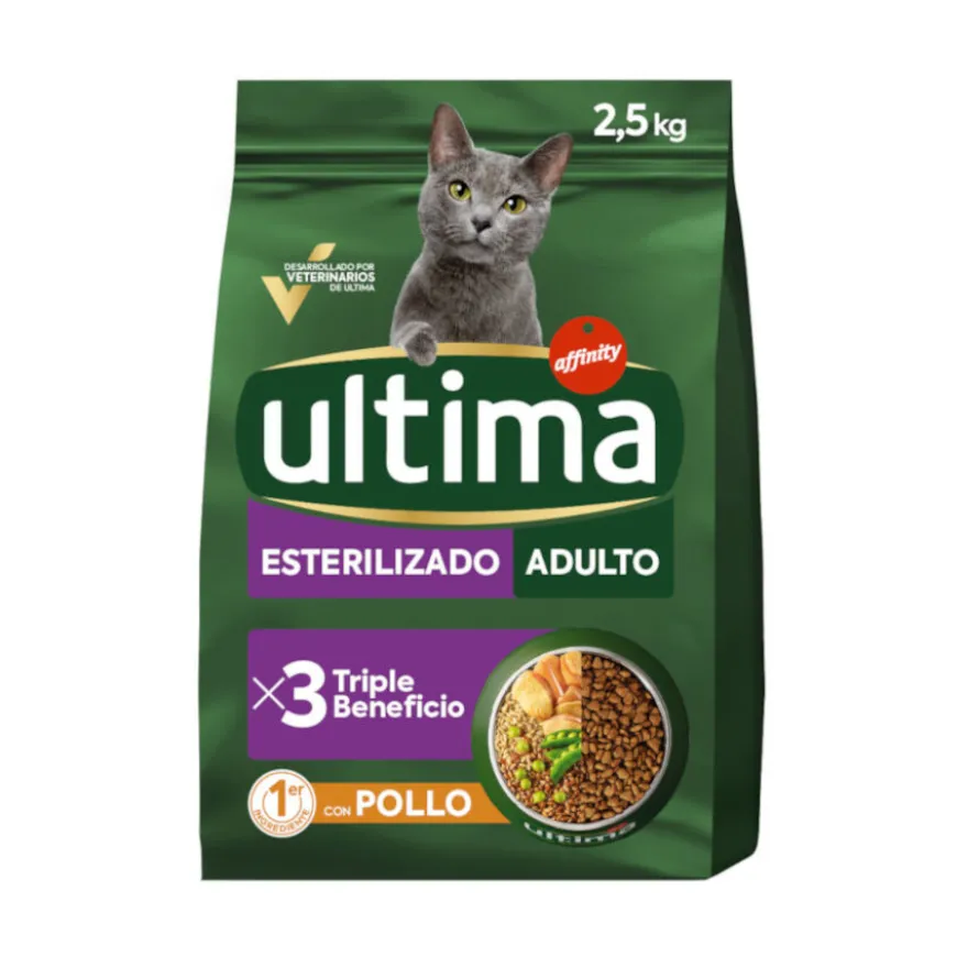 Ultima Ração de frango para gatos adultos esterilizados