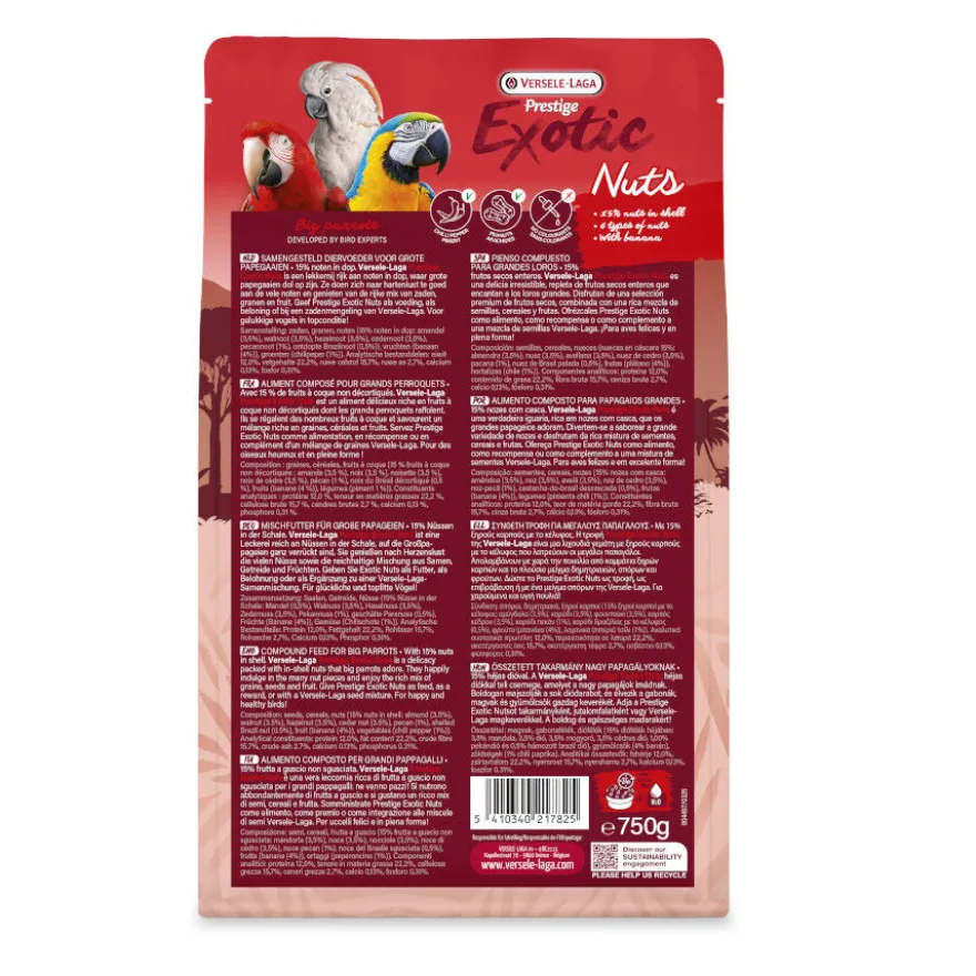 Versele-Laga Prestige Exotic Nuts Sementes para Papagaios