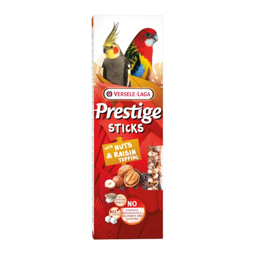 Versele-Laga Prestige Sticks de Nozes e Passas para aves de pequeno porte
