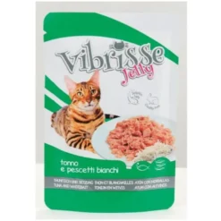Vibrisse Jelly Atum e Peixe Branco em Galeia saqueta para gatos