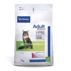 Virbac Adult Neutered Entire HPM Salmão ração para gatos