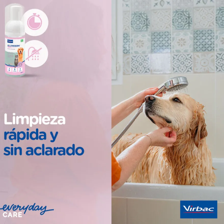 Virbac Allerderm Foam Cleanser Espuma de limpeza para cães