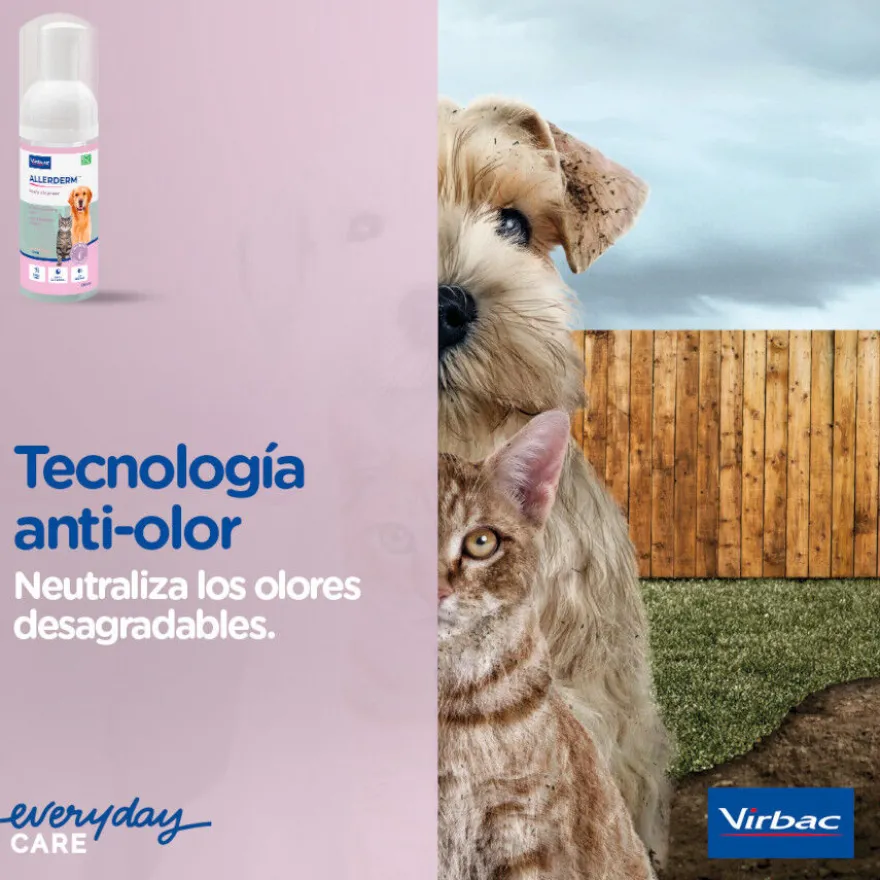 Virbac Allerderm Foam Cleanser Espuma de limpeza para cães