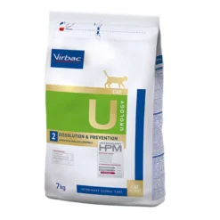 Virbac Urology U2 Dissolution Prevention HPM ração para gatos