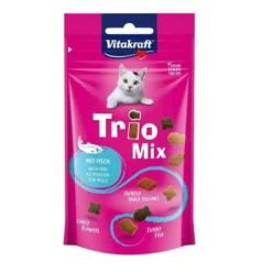 Vitakraft Biscoitos Trio Mix Salmão para gatos
