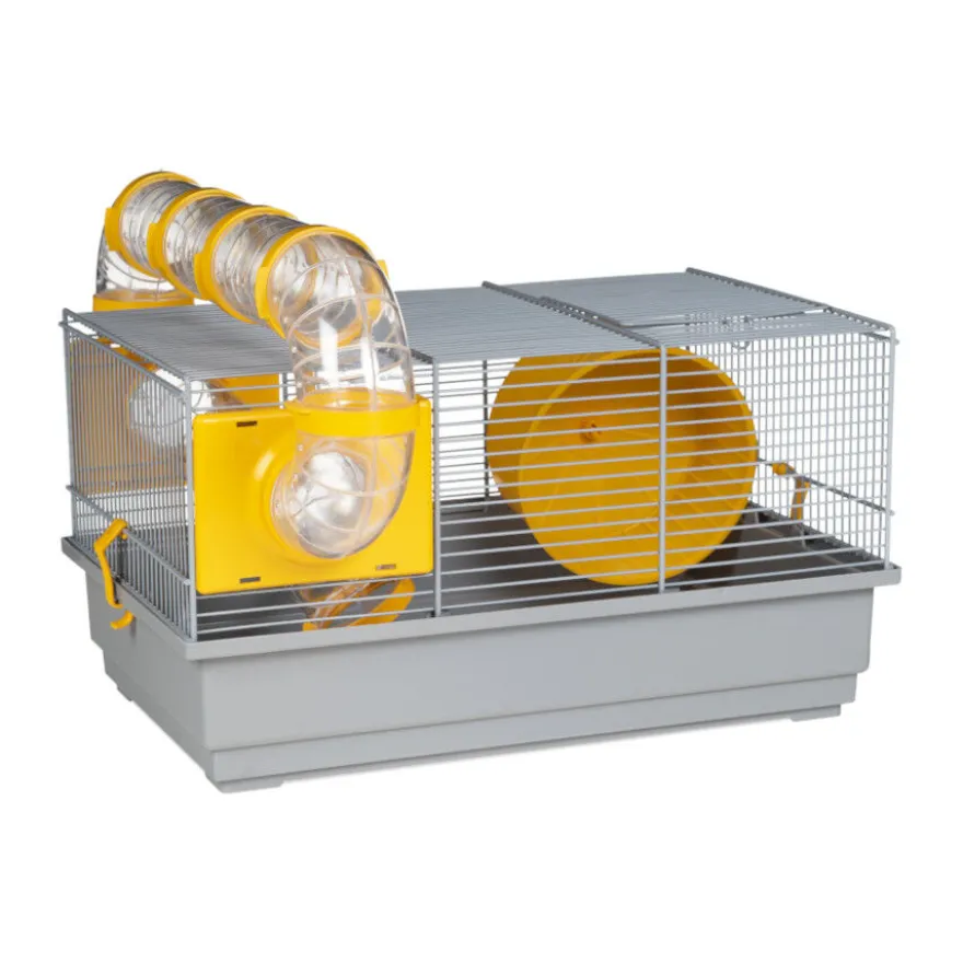 Voltregà Gaiola com Túnel e Roda para hamsters russos