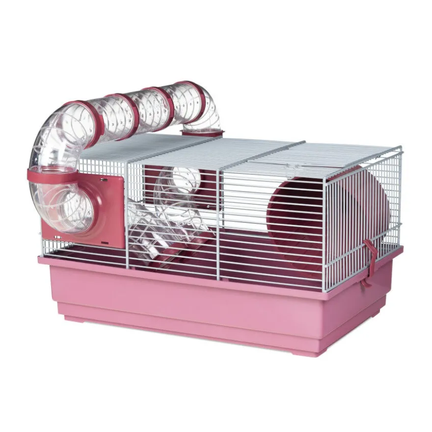 Voltregà Gaiola com Túnel e Roda para hamsters russos
