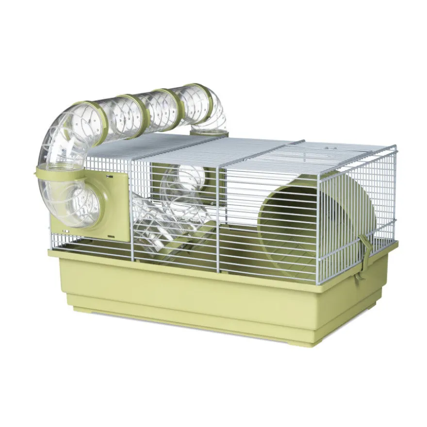Voltregà Gaiola com Túnel e Roda para hamsters russos