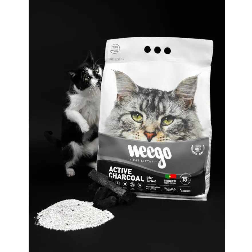 Weego Active Charcoal Areia aglomerante para gatos