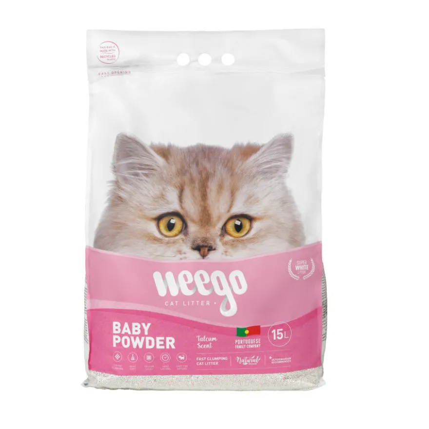 Weego Baby Powder Areia Aglomerante para gatos