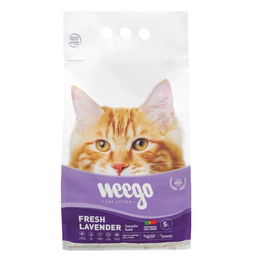 Weego Fresh Lavender Areia Aglomerante para gatos