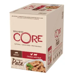 Wellness Core Adult Purely Frango e Vitela em Patê saqueta para gatos