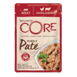 Wellness Core Adult Purely Frango e Vitela em Patê saqueta para gatos