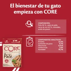Wellness Core Adult Purely Frango e Vitela em Patê saqueta para gatos