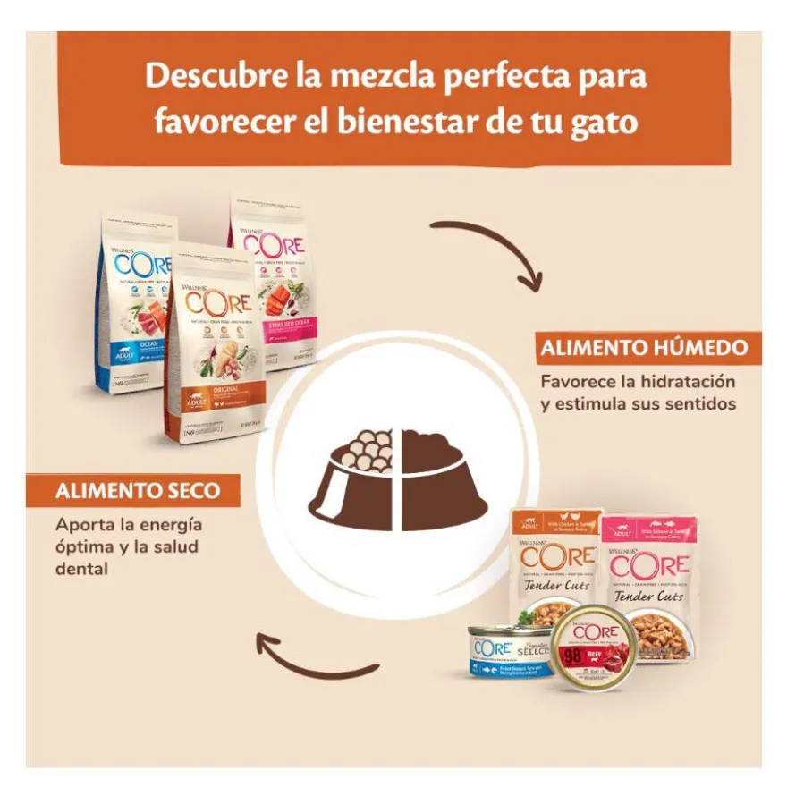 Wellness Core Adult Single Protein Terneira terrina para gatos