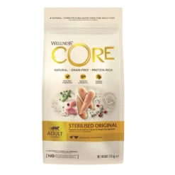 Wellness Core Adult Sterilised Frango e Peru ração para gatos