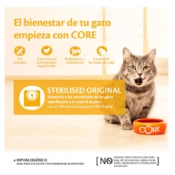 Wellness Core Adult Sterilised Frango e Peru ração para gatos