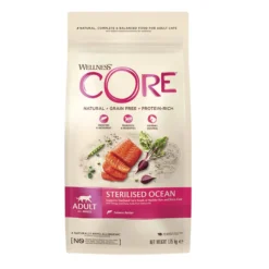 Wellness Core Adult Sterilised Ocean Salmão ração para gatos