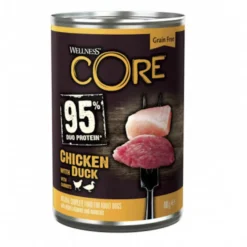 Wellness Core Frango y Pato lata para cães