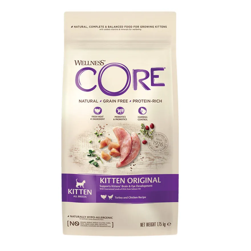 Wellness Core Kitten Peru e Frango ração para gatos