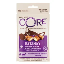Wellness Core Snack de frango e salmão para gatinhos