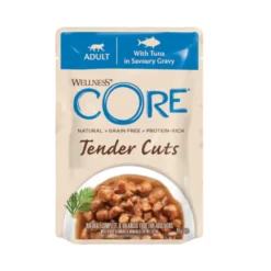 Wellness Core Tender Cuts atum em molho saquetas para gatos