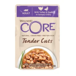 Wellness Core Tender Cuts frango e peru saquetas para gatos