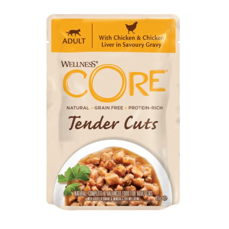 Wellness Core Tender Cuts frango saquetas para gatos