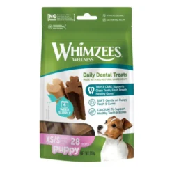 Whimzees Puppy XS/S Snacks Dentários Naturais para cães