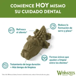Whimzees Snacks Dentários Crocodilo para cães de raças médios