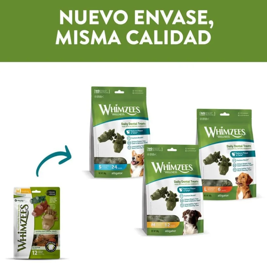 Whimzees Snacks Dentários Crocodilo para cães de raças pequenas