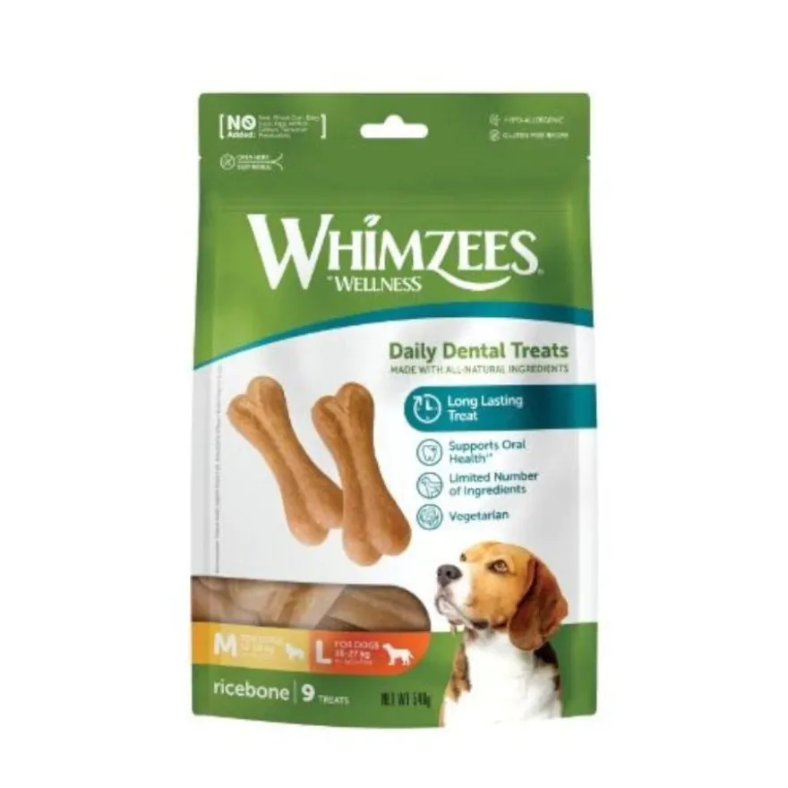 Whimzees Snacks Dentários em Forma de Osso para cães