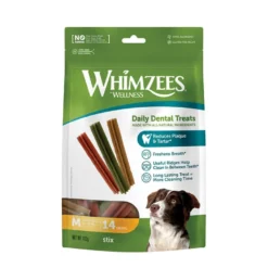 Whimzees Snacks Dentários Stix para cães de raças medias