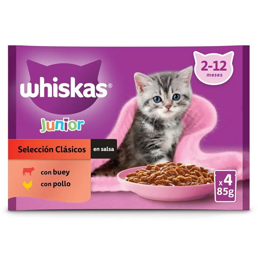 Whiskas Carnes em Molho em Saqueta para Gatinhos