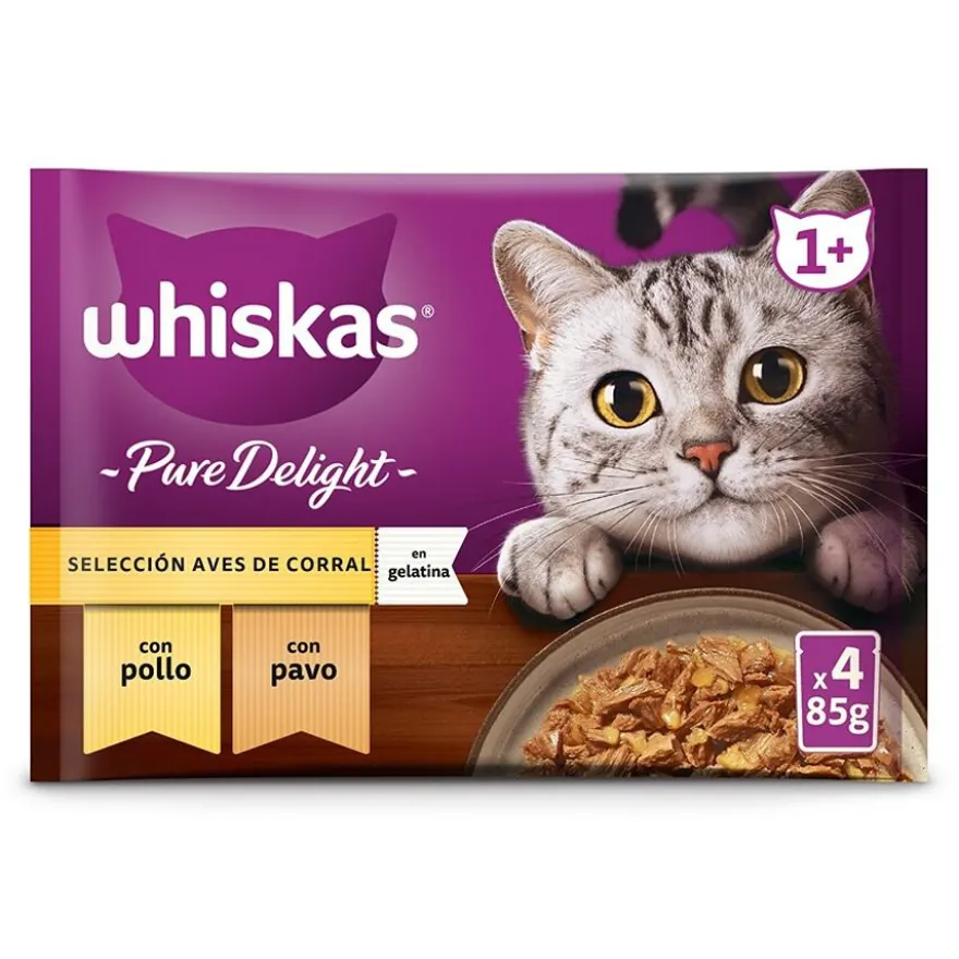 Whiskas Casserole Aves Geleia em Saqueta para Gatos