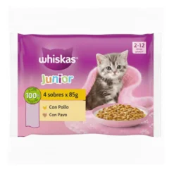 Whiskas Junior Gelatina Frango e Peru para gatos