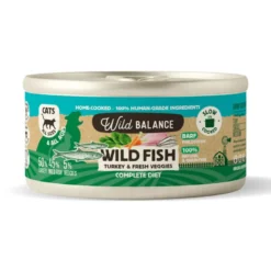 Wild Balance BARF Alimento húmido de peixe e peru em lata para gatos