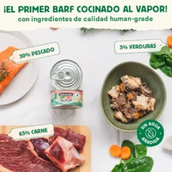 Wild Balance BARF Alimento húmido de salmão e vitela em lata para gatos