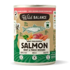 Wild Balance BARF de Salmão e Vitela em lata para cães