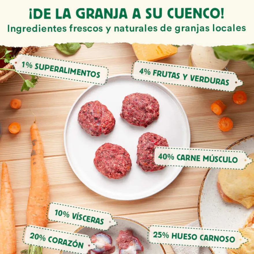 Wild Balance BARF Salmão Peru e Legumes alimentação natural congelada para gatos
