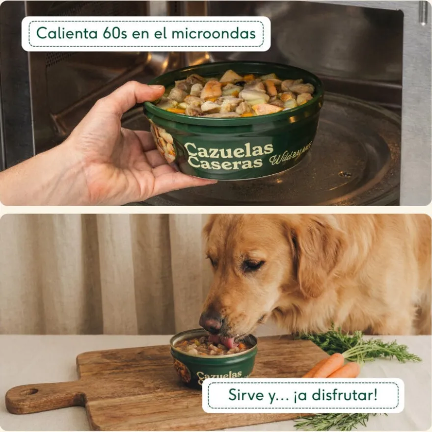 Wild Balance caçarola caseira de vaca e ananás para cães
