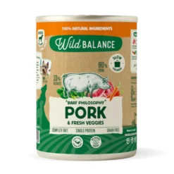 Wild Balance comida húmida BARF natural de porco para cães
