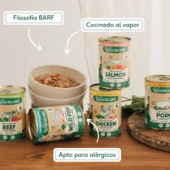 Wild Balance comida húmida BARF natural de porco para cães