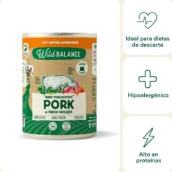 Wild Balance comida húmida BARF natural de porco para cães