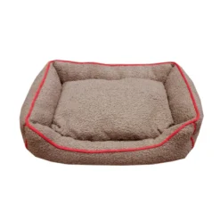 Wonder Christmas Cama Castanha e Vermelha de Natal para Cães