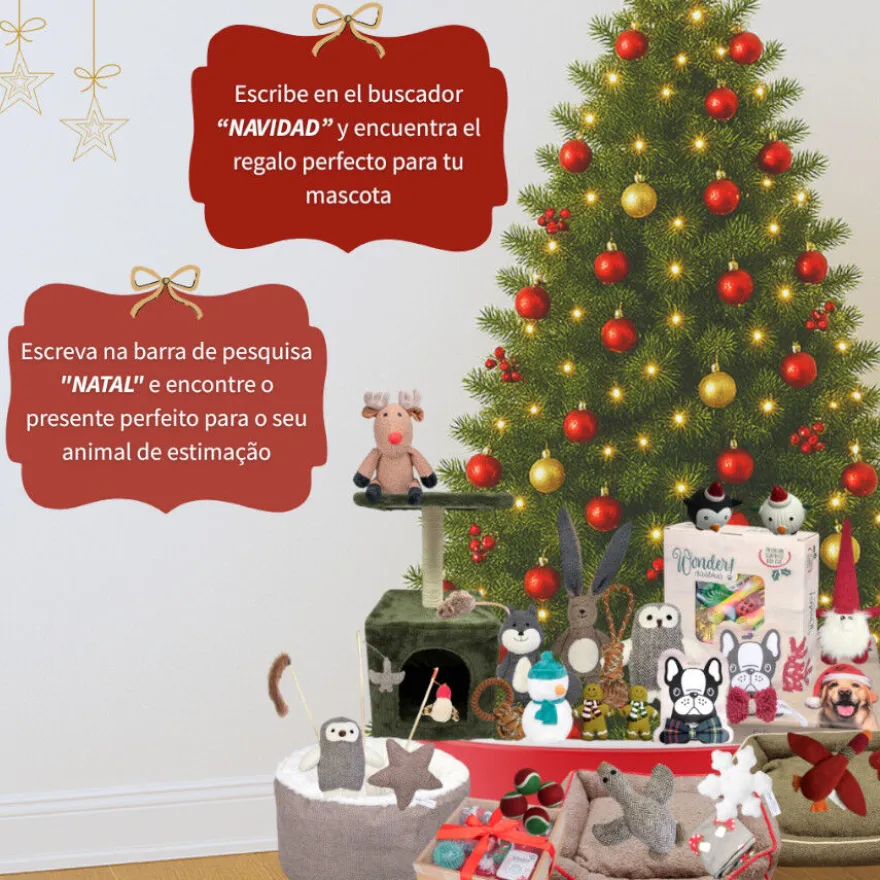 Wonder Christmas Ioga Pai Natal peluche para cães