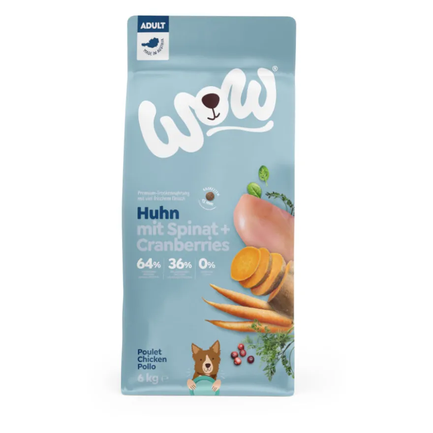Wow comida de cachorro com frango adulto