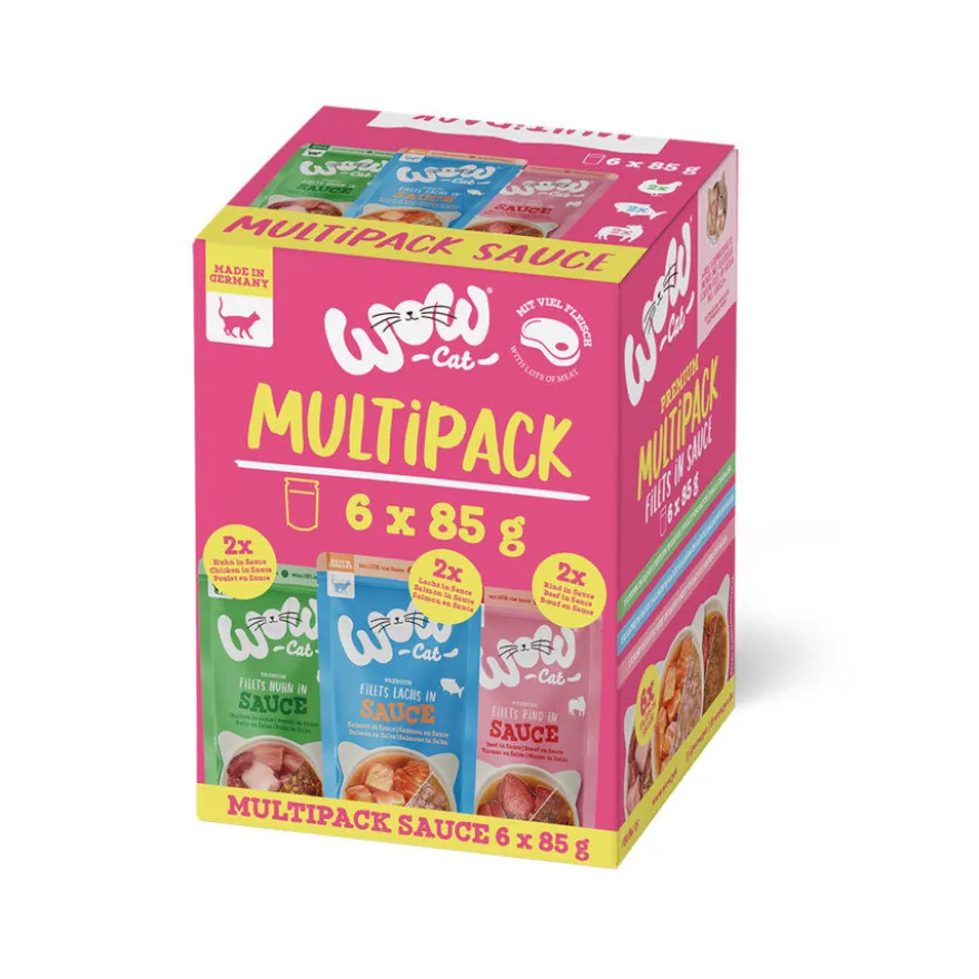 Wow Food Filetes Saquetas com molho para gatos