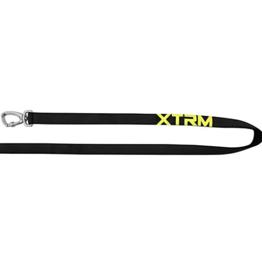 X-TRM Neon Flash Trela comprida preta para cães